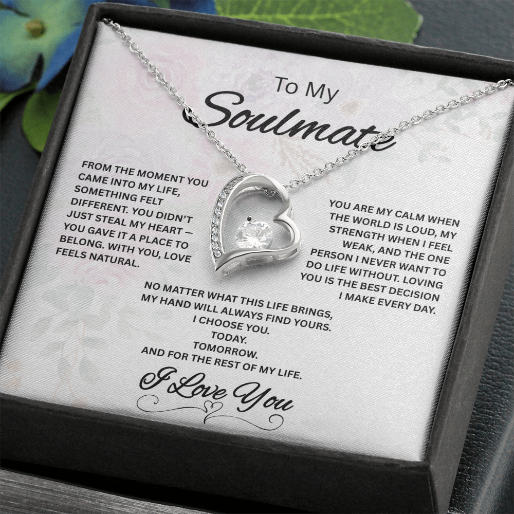 To My Soulmate Necklace – Romantic Gift for Her – Forever Love Jewelry