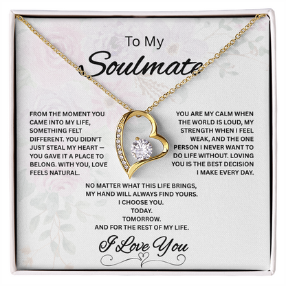 To My Soulmate Necklace – Romantic Gift for Her – Forever Love Jewelry