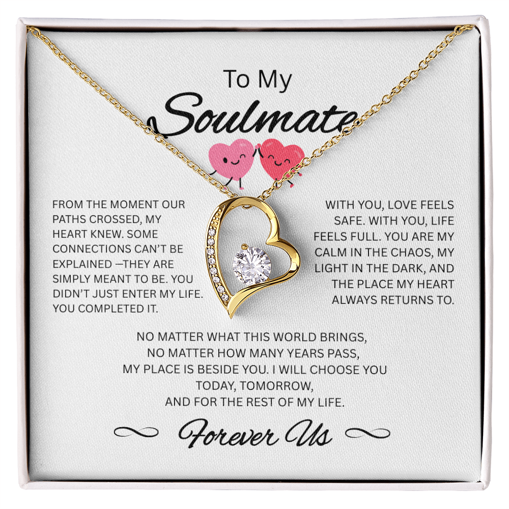 To My Soulmate Necklace – Romantic Gift for Her – Forever Love Jewelry