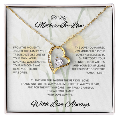 With Love and Gratitude – To My Mother-in-Law Necklace
