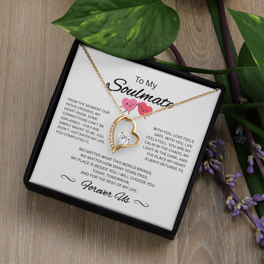 To My Soulmate Necklace – Romantic Gift for Her – Forever Love Jewelry