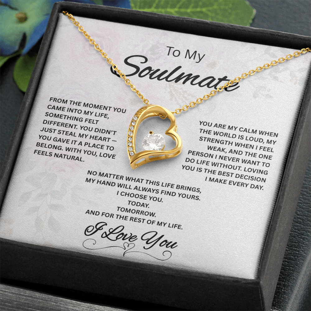 To My Soulmate Necklace – Romantic Gift for Her – Forever Love Jewelry