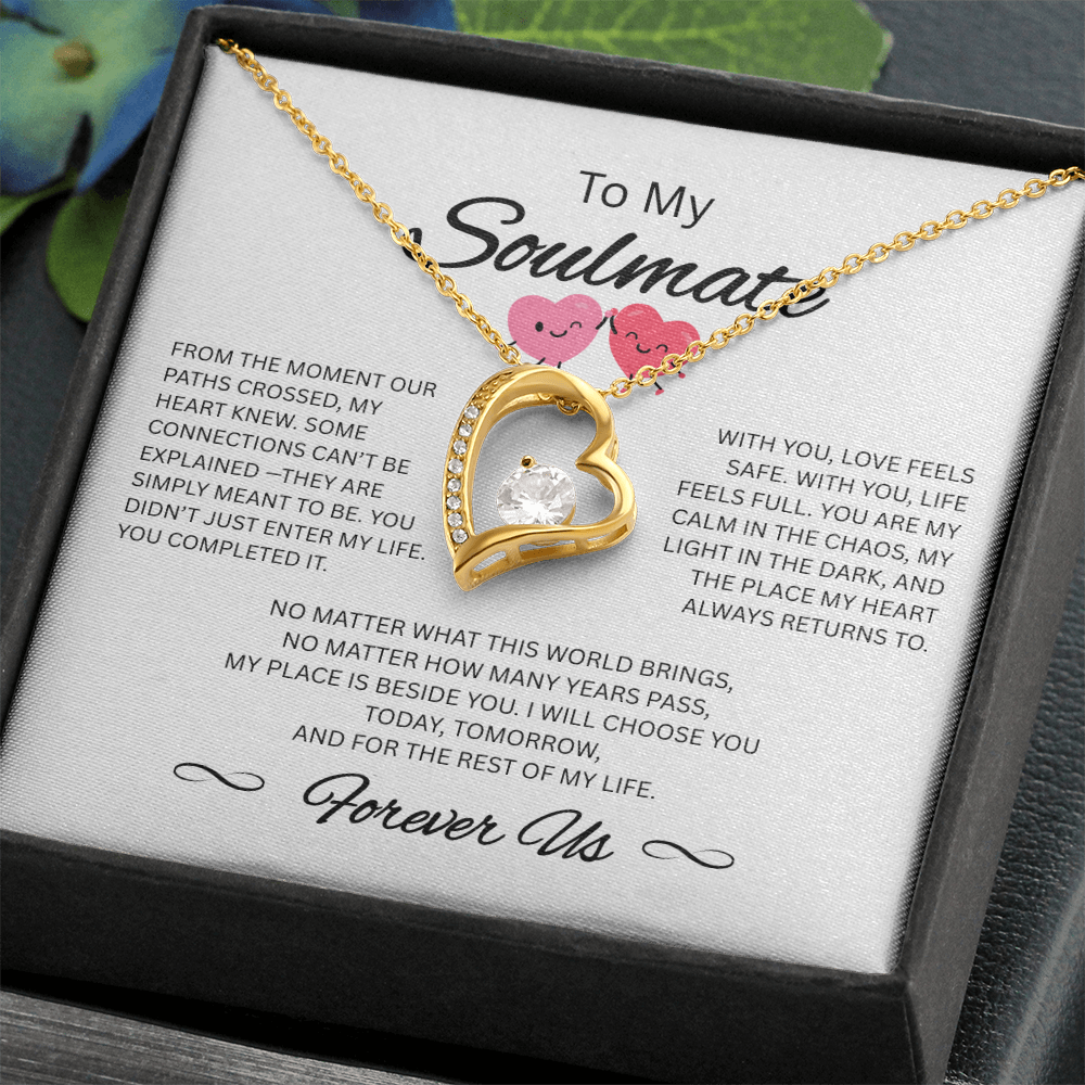 To My Soulmate Necklace – Romantic Gift for Her – Forever Love Jewelry